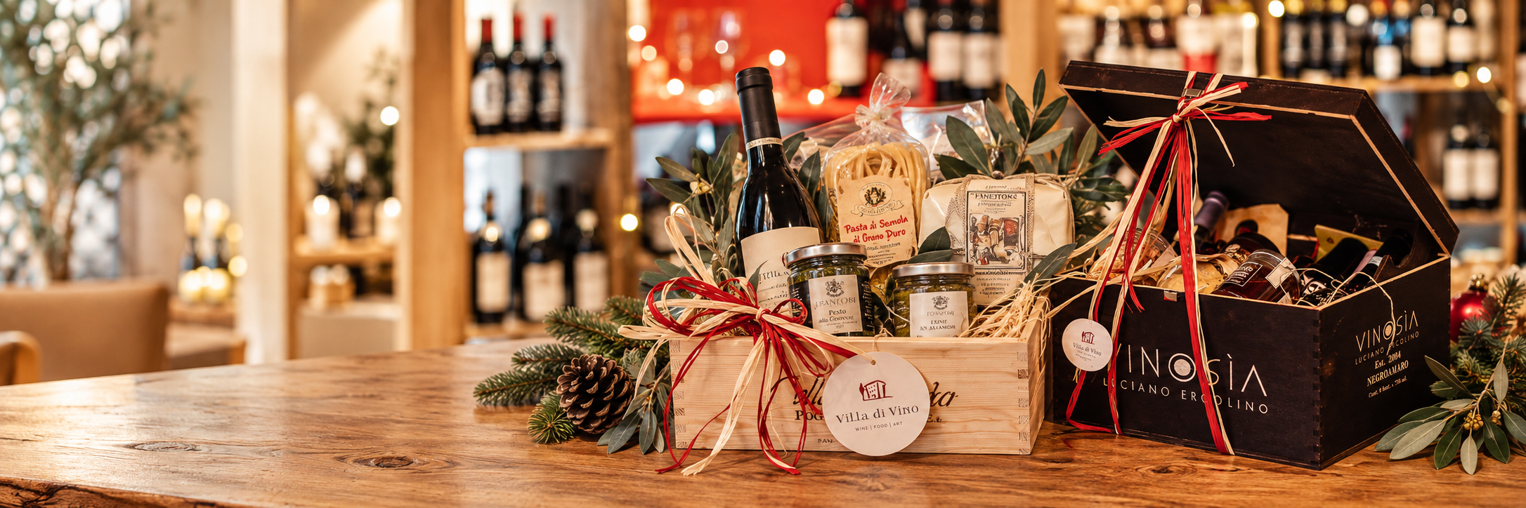 Präsentkörbe für Firmenkunden von Villa di Vino